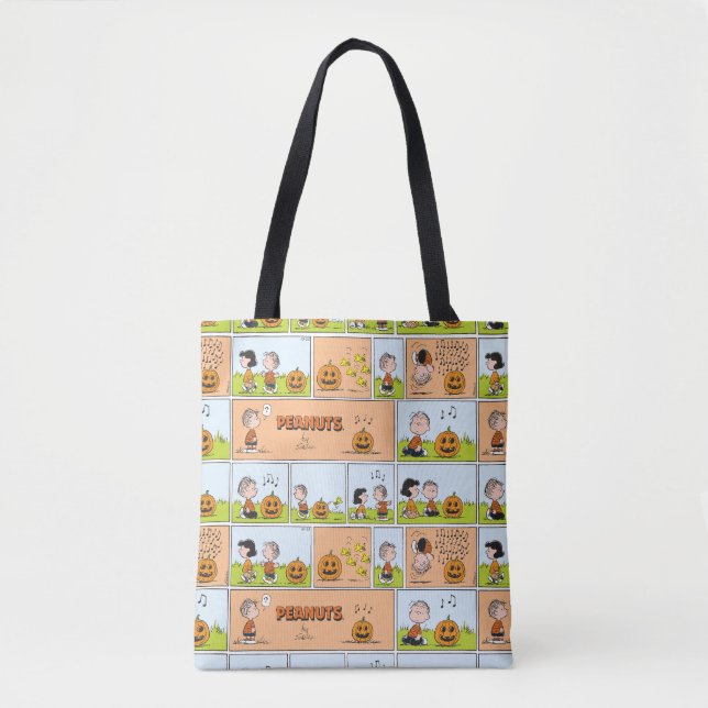 Tote Bag Linus & Lucy | Chanter Jack-O-Lantern (Devant)