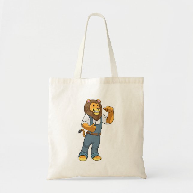Tote Bag Lion comme tournevis de Handyman (Devant)