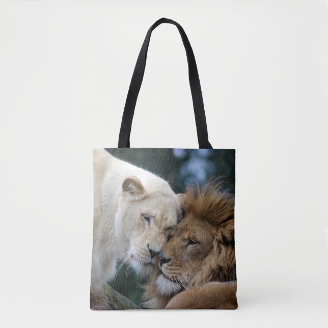 Tote Bag Lion et lionne (Devant)