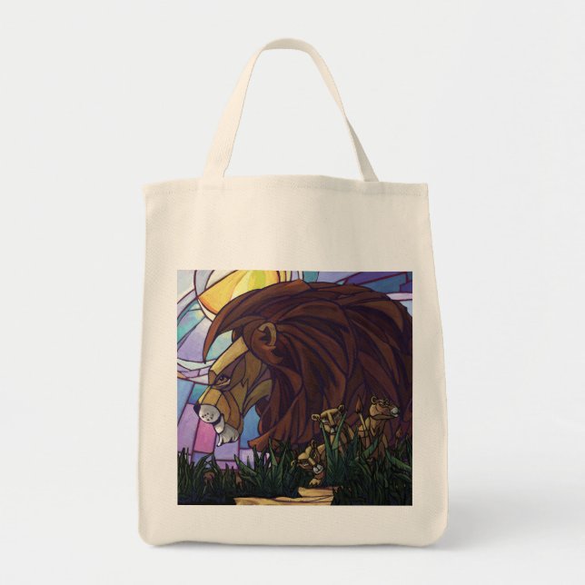 Tote Bag Lion et petits (Devant)