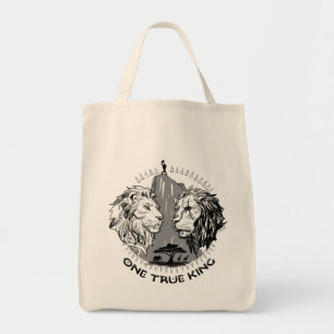 Tote Bag Lion King   "One True King" Simba & Scar Sketch