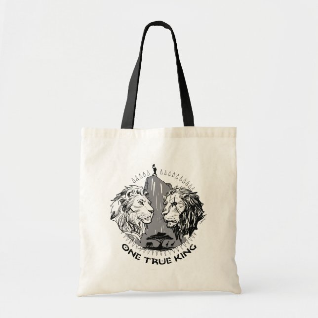 Tote Bag Lion King | "One True King" Simba & Scar Sketch (Devant)