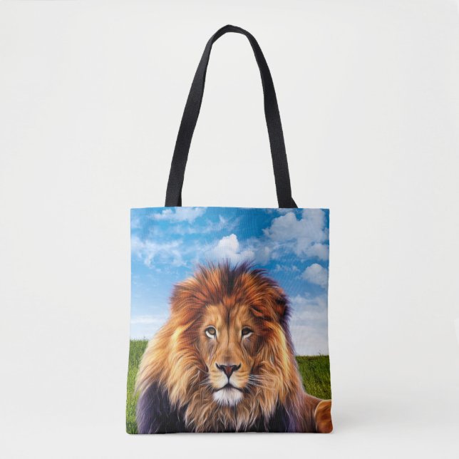 Tote Bag Lion le roi de la forêt (Devant)