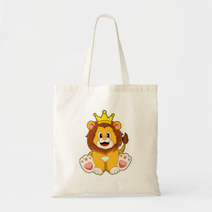 Tote Bag Lion roi avec couronne