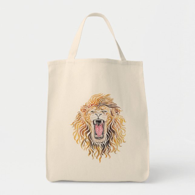 Tote Bag Lion tourbillonnant (Devant)