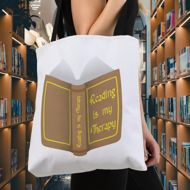Tote Bag Lire est ma thérapie (Créateur téléchargé)