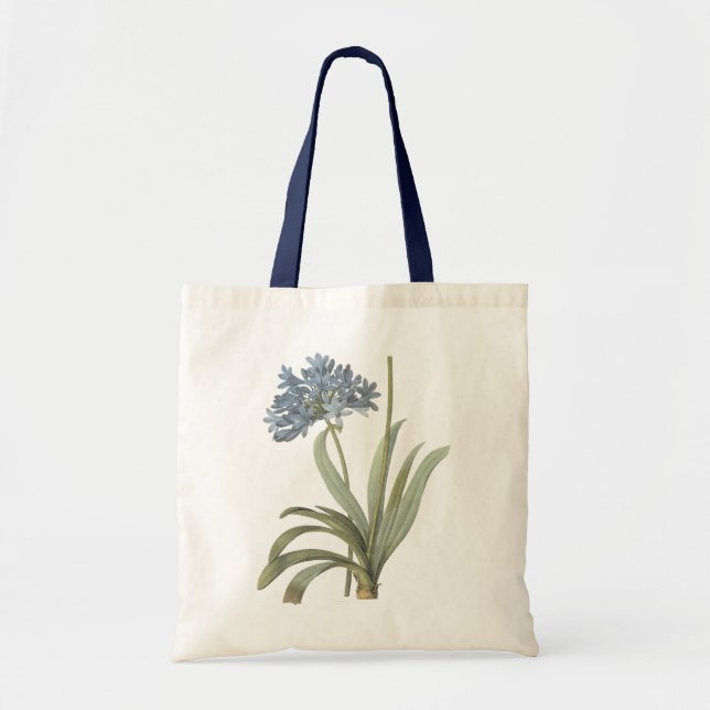 Tote Bag lis africain bleu (Agapanthus) par Redouté (Devant)