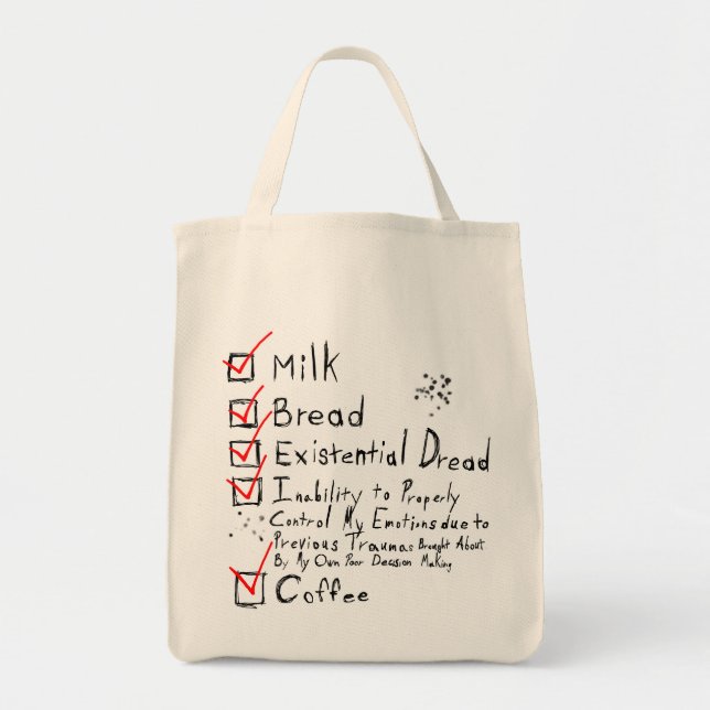 Tote Bag Liste des épiceries (Devant)