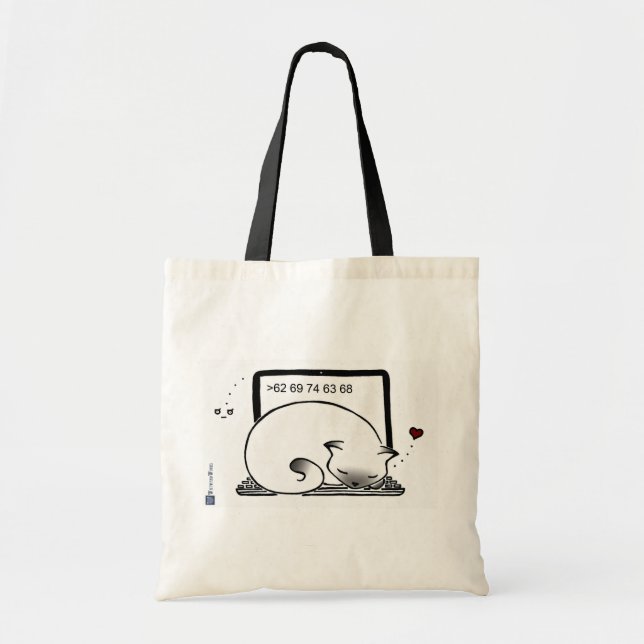 Tote Bag Lit-chat pour ordinateur portable (Blue Point Siam (Devant)
