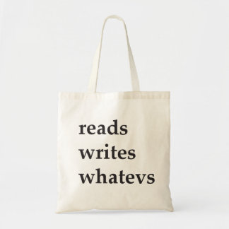 Tote Bag lit écrit des whatevs
