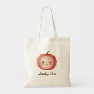 Tote Bag Litchi Mignon Lucky You Personnalisé Aquarelle