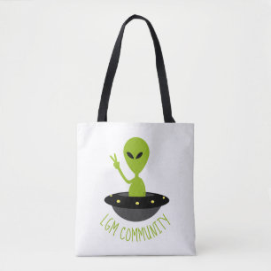 Tote Bag Little Green Men, LGM Community Extraterrestrial