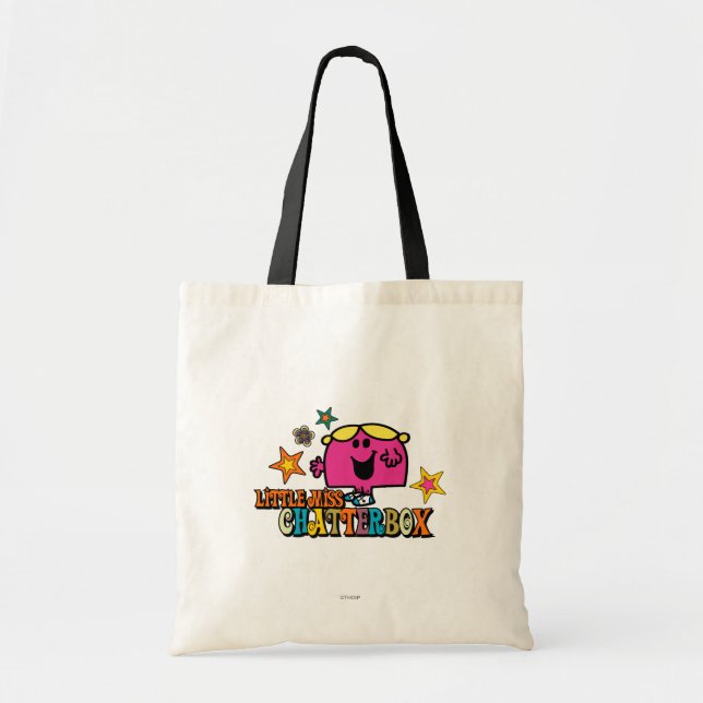 Tote Bag Little Miss Chatterbox & Étoiles colorées (Devant)