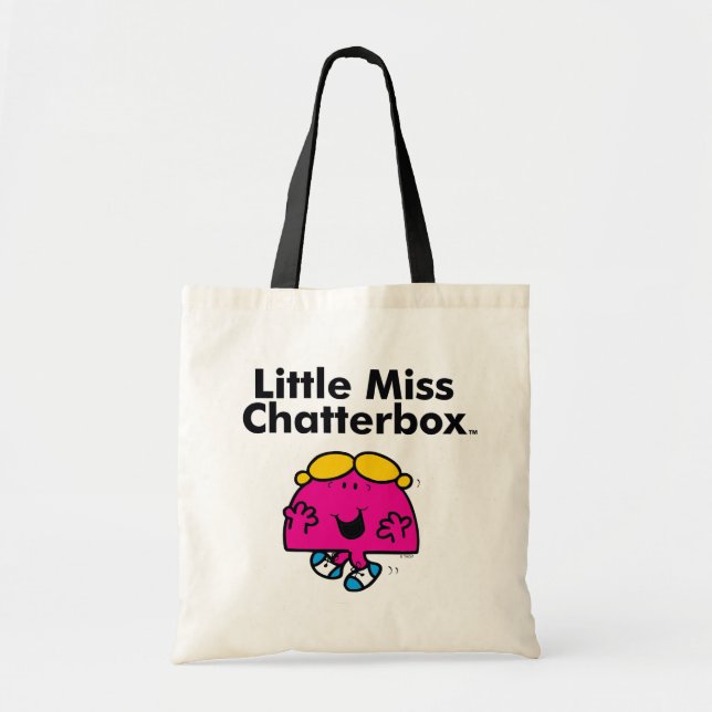 Tote Bag Little Miss | Little Miss Chatterbox est si chatty (Devant)