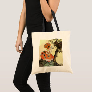 Tote Bag Little Miss Muffet & Spider, Vintage Mother Goose
