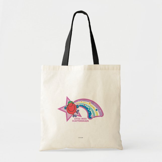 Tote Bag Little Miss Scattercerveau | Arc en ciel et étoile (Devant)