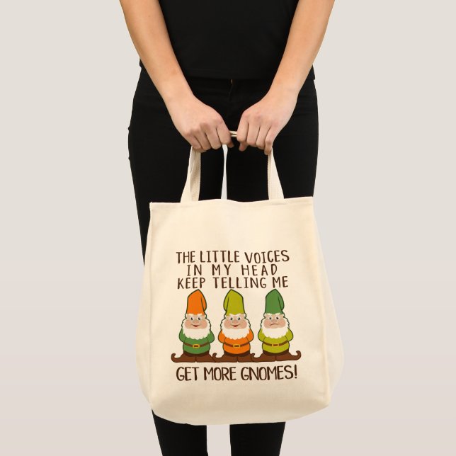 Tote Bag Little Voices Obtenez plus de Gnomes amusants (Devant (produit))