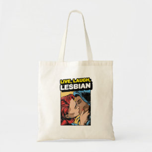Tote Bag Live Laugh Lesbian