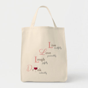 Tote Bag Live Love Laugh and Drink