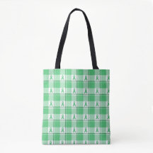 Liver Cancer Awareness Plaid Green Ribbon