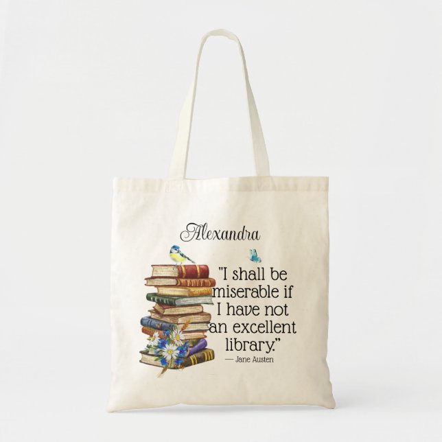 Tote Bag Livraison littéraire Cadeau Jane Austen Livre Cita (Devant)