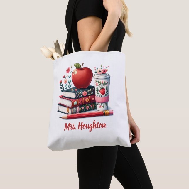 Tote Bag Livre d'appréciation de l'enseignant Apple (De près)