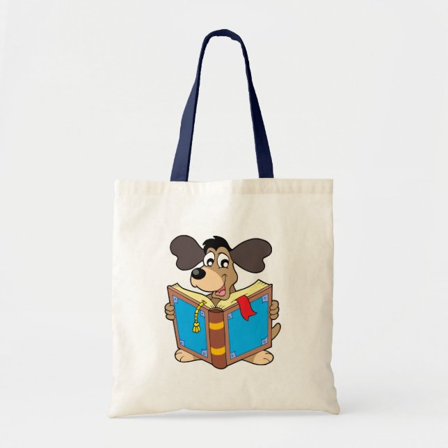Tote Bag Livre de lecture de chien (Devant)