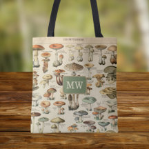 Livre de monogramme personnalisé de champignons vi