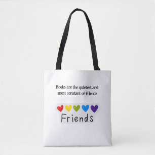 Tote Bag Livres Amis Constants les Plus Silencieux Typ