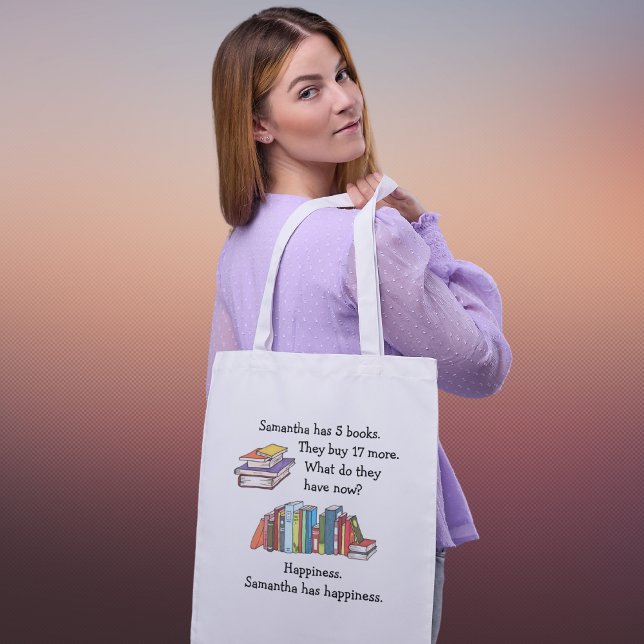 Tote Bag Livres = Bonheur, Amour à Lire Citation (Créateur téléchargé)