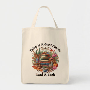 Tote Bag Livres Cottagecore, libellule de café