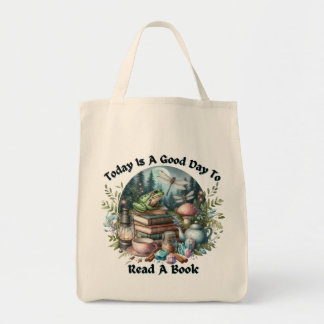 Tote Bag Livres Cottagecore, libellule de café
