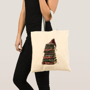 Tote Bag Livres de Noël avec nom personnalisé