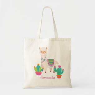 Tote Bag Llama Cactus Lover couleur mignonne