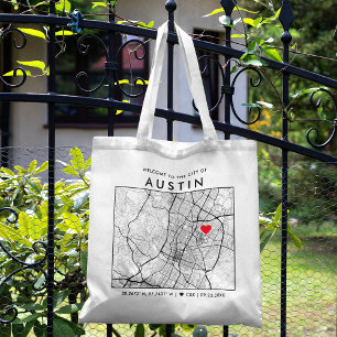 Tote Bag Localisateur d'amour Austin   Accueil du Mariage d