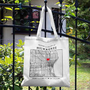 Tote Bag Localisateur d'amour Milwaukee   Accueil du Mariag