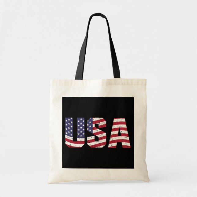 Tote Bag Logo "All American" Patriotic USA (Devant)
