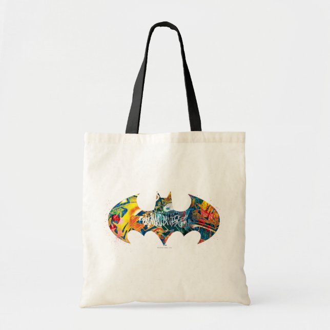 Tote Bag Logo Batman Graffiti Neon 80's (Devant)