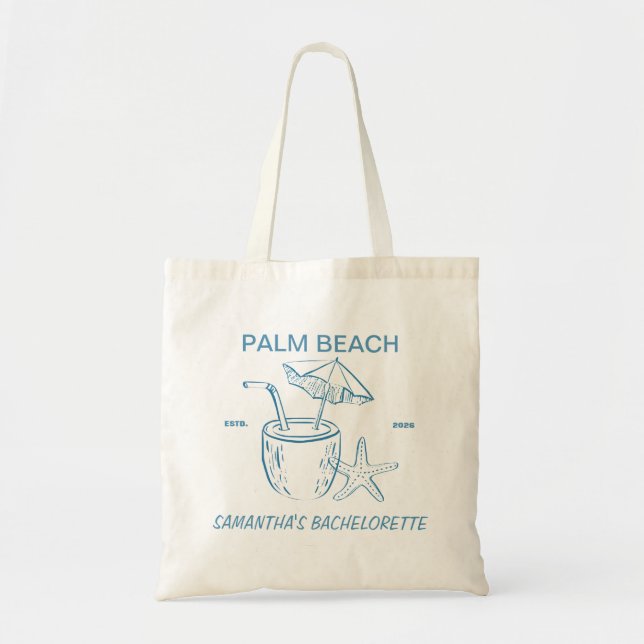Tote Bag Logo Club Social de Plage Retro Luxe Enterrement d (Devant)