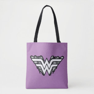 Tote Bag Logo de la dentelle noire de Wondoman
