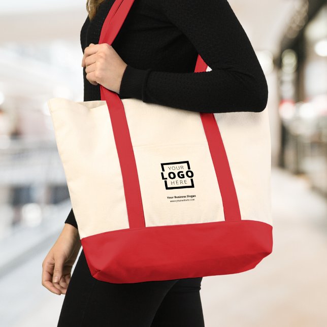 Tote Bag Logo de la société personnalisée Marqué Rouge prom (Créateur téléchargé)