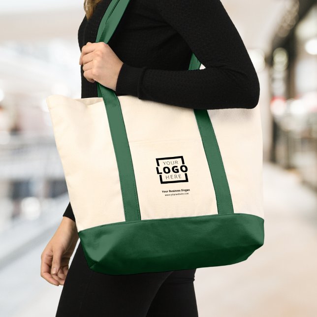 Tote Bag Logo de la société personnalisée Marqué vert promo (Créateur téléchargé)