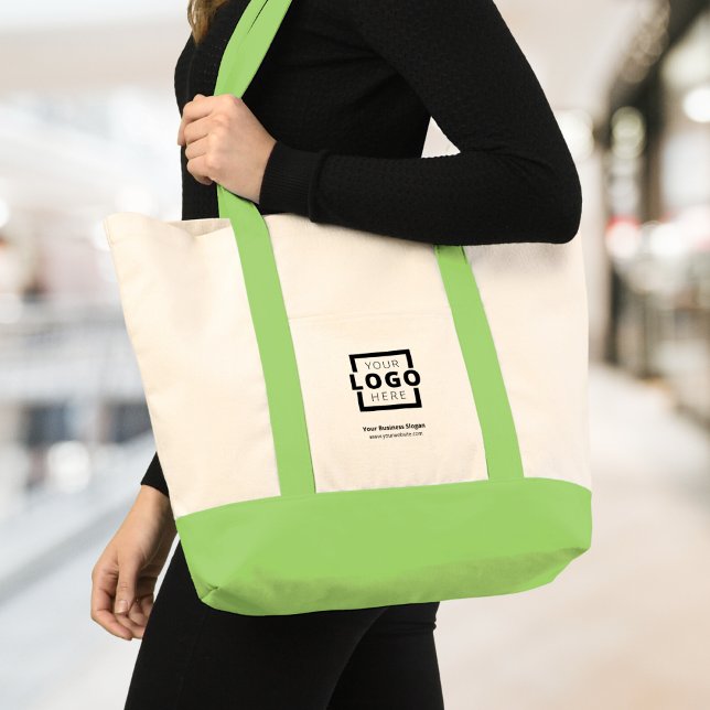 Tote Bag Logo de la société personnalisée Marqué vert promo (Créateur téléchargé)