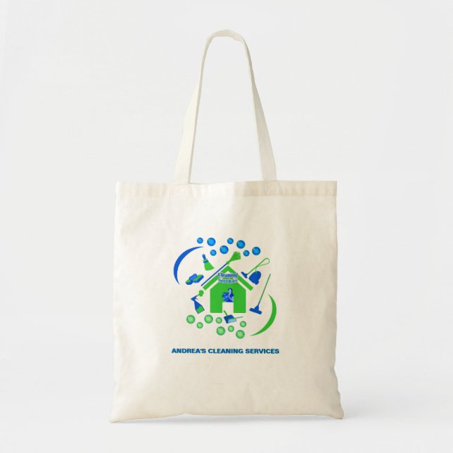 Tote Bag Logo de l'entreprise professionnelle de nettoyage  (Devant)