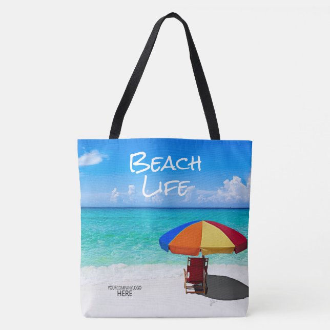 Tote Bag Logo de l'entreprise Tropical Beach Umbrella Cadea (Devant)