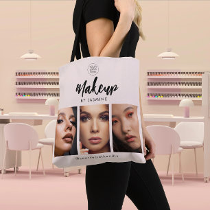 Tote Bag Logo de script rose poudré Photo Studio de maquill