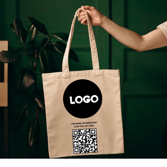 Tote Bag Logo d'entreprise et code QR | Professionnel de la (Créateur téléchargé)