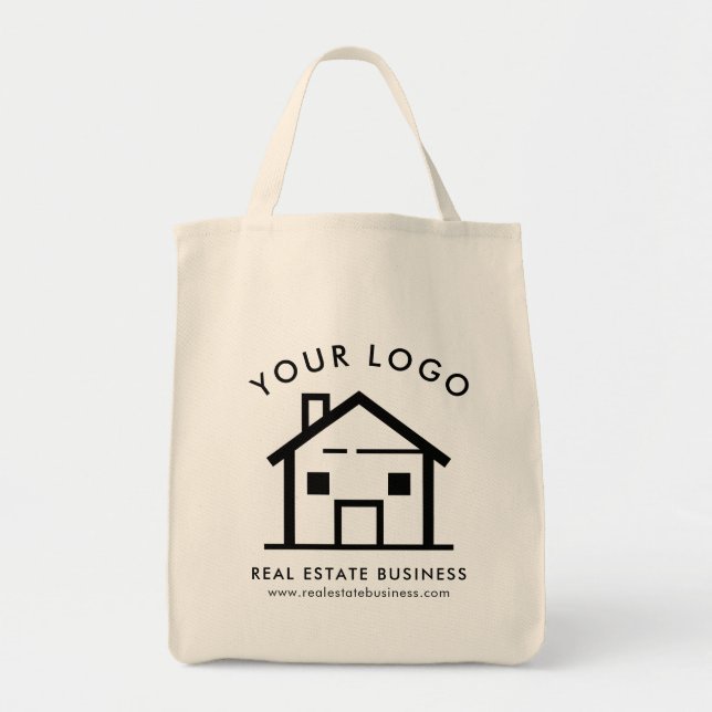 Tote Bag Logo d'entreprise immobilier simple Employés perso (Devant)