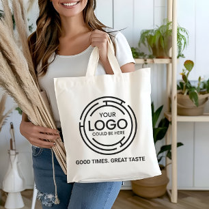 Tote Bag Logo d'entreprise minimaliste moderne Code QR