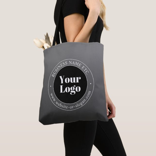 Tote Bag Logo d'entreprise ou design & texte modifiable (De près)